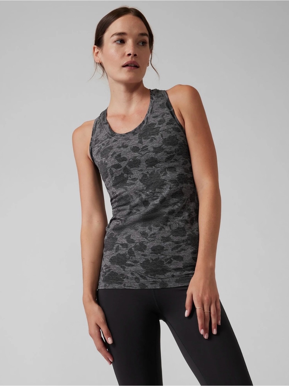 ATHLETA Women’s Gray Camo Racerback Tank Top